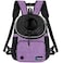 PetAmi Adjustable Cat Dog Chest Carrier Backpack Ventilated for Hiking Camping Max 10 lbs Purple