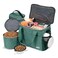 BAGLHER Dog Travel Bag Backpack Pet Supplies Backpack Pet Accessories Storage Bag 5Piece Set With Shoulder Strap 2 Lined Pet Food Containers 2 Foldable Feeding Bowls Essential Kit for Pet travel
