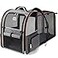 Lekebobor Cat Carrier Backpack Expandable Pet Carrier with Sun Shade Full Front Opening Breathable Mesh Backpack for Small Dogs Medium Cats Up to 18 Lbs Foldable for Hiking Camping Grey