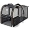 Lekebobor Large Cat Backpack Carrier Expandable Pet Carrier Backpack for Small Dogs Medium Cats Fit Up to 18 Lbs Dog Backpack Carrier Foldable Puppy Backpack Carrier for Travel Black