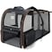 Lekebobor Large Cat Backpack Carrier Expandable Pet Carrier Backpack for Small Dogs Medium Cats Fit Up to 18 Lbs Dog Backpack Carrier Foldable Puppy Backpack Carrier for Travel Black