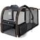 Lekebobor Large Cat Backpack Carrier Expandable Pet Carrier Backpack for Small Dogs Medium Cats Fit Up to 18 Lbs Dog Backpack Carrier Foldable Puppy Backpack Carrier for Travel Black