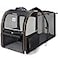 Lekebobor Large Cat Backpack Carrier Expandable Pet Carrier Backpack for Small Dogs Medium Cats Fit Up to 18 Lbs Dog Backpack Carrier Foldable Puppy Backpack Carrier for TravelBlack