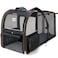 Lekebobor Large Cat Backpack Carrier Expandable Pet Carrier Backpack for Small Dogs Medium Cats Fit Up to 18 Lbs Dog Backpack Carrier Foldable Puppy Backpack Carrier for TravelBlack