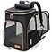 Lekereise Cat Backpack Carrier for Small Dogs and Medium Cat Puppy Kitten Bunny Pet Carrier Backpack Collapsible with Fully Ventilated Mesh with Safety LeashBlack