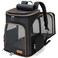 Lekereise Cat Backpack Carrier for Small Dogs and Medium Cat Puppy Kitten Bunny Pet Carrier Backpack Collapsible with Fully Ventilated Mesh with Safety LeashBlack