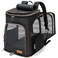 Lekereise Cat Backpack Carrier for Small Dogs and Medium Cat Puppy Kitten Bunny Pet Carrier Backpack Collapsible with Fully Ventilated Mesh with Safety LeashBlack