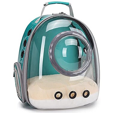 ORIZZP Bubble Cat Carrier Backpack Transparent Pet Carrier Backpack for Small Puppy and Bunny Green Backpack