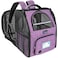PetAmi Expandable Dog Backpack Carrier for Cats Pets Breathable Cat Carrier Backpack with Top Window MultiEntry Ventilated Foldable Travel Carrier for Small Medium Pets up to 18 lbs Purple