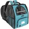 PetAmi Expandable Dog Backpack Carrier for Cats Pets Breathable Cat Carrier Backpack with Top Window MultiEntry Ventilated Foldable Travel Carrier for Small Medium Pets up to 18 lbs Teal Blue