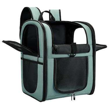 Apollo Walker Dog Cat Carrier Backpack for 418lb Pets Ventilated Safe Design with Padded Back Support Breathable Mesh Pet Backpack for Hiking Travel Outdoor Blue