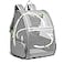 Texsens Pet Backpack Carrier for Small Cats Dogs Ventilated Design Safety Straps Buckle Support Collapsible Designed for Travel Hiking Outdoor Use Light Gray