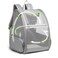 Texsens Pet Backpack Carrier for Small Cats Dogs Ventilated Design Safety Straps Buckle Support Collapsible Designed for Travel Hiking Outdoor Use Light Gray
