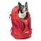 Kurgo GTrain Dog Carrier Backpack Comfortable Travel Bag for Pets Up to 25 lbs Waterproof Bottom MultiCompartment Pack Dog Hiking Gear Rugged Adventure Backpack Red