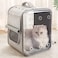 Petseek Cat Backpack Carrier Large Pet Backpack Carrier 17lbs LoadBearing Ventilated Design Dog Backpack Carrier for Small Dogs Sturdy Cat Bubble Backpack for Travel Hiking Outdoor Use Grey
