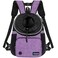 PetAmi Adjustable Cat Dog Chest Carrier Backpack Ventilated for Hiking Camping Max 15 lbs Purple