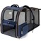 Lekebobor Large Cat Backpack Carrier Expandable Pet Carrier Backpack for Small Dogs Medium Cats Fit Up to 18 Lbs Dog Backpack Carrier Foldable Puppy Backpack Carrier for Travel HikingBlue