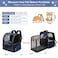 Lekebobor Large Cat Backpack Carrier Expandable Pet Carrier Backpack for Small Dogs Medium Cats Fit Up to 18 Lbs Dog Backpack Carrier Foldable Puppy Backpack Carrier for Travel HikingBlue