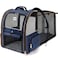 Lekebobor Large Cat Backpack Carrier Expandable Pet Carrier Backpack for Small Dogs Medium Cats Fit Up to 18 Lbs Dog Backpack Carrier Foldable Puppy Backpack Carrier for Travel HikingBlue