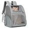 FERMAO Cat Backpack Carrier for Small Dogs and Medium cat Puppy Kitten Bunny Pet Carrier Backpack Collapsible with Fully Ventilated Mesh with Safety Leash Gray 129 L x 1062 W x 155 H M