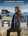 Moysoon Cat Backpack Carrier with Comfort Handle Ventilated Cat Backpack with Reflective Strips with Chest and Shoulder Buckles Foldable Cat Carrying Backpack for Kitty Small Dog up to 15lbsGrey