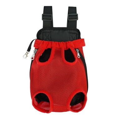 FXGJDeng Pet Carrier Backpack Adjustable Pet Front Cat Dog Carrier Backpack Travel BagLegs OutEasyFit for Traveling Hiking Camping for Small Medium Dogs Red Large