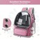 YUNLINLI Cat Backpack Carrier Breathable Cat Bubble Backpack Large Space Cat Carrier Backpack for Kitty Small Dog Foldable Airline Approved Cat Backpack Transparent Pet Travel Backpack Up to 20 lbs Pi