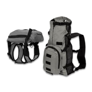 K9 Sport Sack WalkOn XSmall Shark Skin Gray Ideal for Dogs with 912 Back Length Lightweight Packable BackpackStyle Carrier Includes Compatible Harness Storage Bag