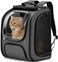 Pecute Cat Backpack Carrier Large Space Cat Bubble Backpack Breathable Cat Carrier Shaded Dog Backpack Carrier Ergonomic 3D Design for Travel Hiking Walk Suitable for Shopping Car Vet Gray