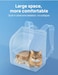 Pecute Cat Backpack Carrier Large Space Cat Bubble Backpack Breathable Cat Carrier Shaded Dog Backpack Carrier Ergonomic 3D Design for Travel Hiking Walk Suitable for Shopping Car Vet Gray