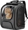Pecute Cat Backpack Carrier Large Space Cat Bubble Backpack Breathable Cat Carrier Shaded Dog Backpack Carrier Ergonomic 3D Design for Travel Hiking Walk Suitable for Shopping Car Vet Gray