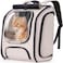 Pecute Cat Backpack Carrier Large Space Cat Bubble Backpack Breathable Cat Carrier Shaded Dog Backpack Carrier Ergonomic 3D Design for Travel Hiking Walk Suitable for Shopping Car Vet Khaki