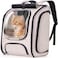 Pecute Cat Backpack Carrier Large Space Cat Bubble Backpack Breathable Cat Carrier Shaded Dog Backpack Carrier Ergonomic 3D Design for Travel Hiking Walk Suitable for Shopping Car Vet Khaki