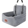WOOAIDAGG Dog Car Seat for Small Dogs Under 30lbsComfy Safe Travel Bed with Washable Cover2 ClipOn Safety Leashes and PocketsAntiSlip BaseEasy to InstallGrey