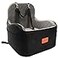 Lealchum Dog Booster Car Seat for SmallMedium Dogs6in Memory Foam Elevated CushionFully Detachable and Washable2 ClipOn Safety LeashesAntiSlip BaseBlackGreyMedium