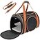 OKMEE Cat Carrier TSA Airline Approved with Ventilation for Small Medium Cats Dogs Puppies Dog Carrier with Big Space 5 Mesh Windows 4 Open Doors for Comfortable Travelling