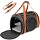 OKMEE Cat Carrier TSA Airline Approved with Ventilation for Small Medium Cats Dogs Puppies Dog Carrier with Big Space 5 Mesh Windows 4 Open Doors for Comfortable Travelling