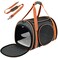 OKMEE Cat Carrier TSA Airline Approved with Ventilation for Small Medium Cats Dogs Puppies Dog Carrier with Big Space 5 Mesh Windows 4 Open Doors for Comfortable Travelling