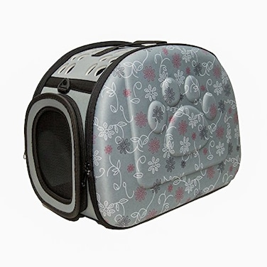 PetLike Airline Approved Pet Carrier Soft Sided Collapsible Travel Bag for Cats Small Dogs Grey Smooth
