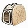 PetLike Airline Approved Pet Carrier Soft Sided Collapsible Travel Bag for Cats Small Dogs Beige Smooth