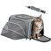 Petsfit Small Cat Carrier Soft Airline Approved Expandable Carrier for Kitten Puppy Bunny 16X10X9