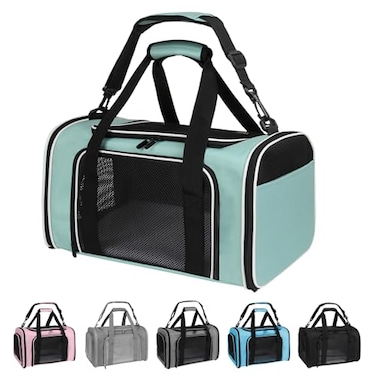 Yipincover Cat Dog Carriers SoftSided Pet Travel Carrier for Small Cats Dogs Under to15lbs SoftSolid Collapsible CarrierMediumGreen