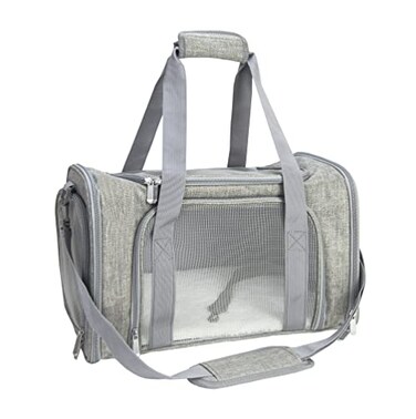 NextFri Soft Sided Carrier for Small Medium Cats DogsRemovable Pad Collapsible Travel Pet Carrier Large Grey