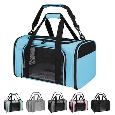 Yipincover Pet Carriers SoftSided Airline Approved Carrier Bag for Small Cats Dogs MediumBlue