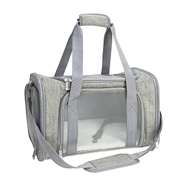 NextFri Soft Sided Carrier for Small Medium Cats DogsTSA Airline Approved Collapsible Travel Pet Carrier Medium Grey