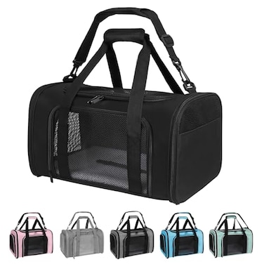 Yipincover Carriers SoftSided Pet Carrier for Cats Dogs Under 15 lbsTSA Airline Approved with 4 Ventilated WindowsMediumBlack