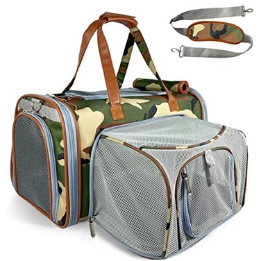Mr. Peanut's Mr Peanuts Gold Series Standard Size Expandable Pet Carrier Camo