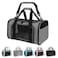 Yipincover Carriers SoftSided Pet Carrier Case for Small Medium Cats Dogs Puppy Under 15 lbsAirline Approved Cat Carrier with 4 Ventilated Windows MediumGreyBlack