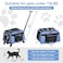 Petsfit Pet Carrier with Wheels Rolling Cat Carrier for Small Cats Airline Approved Pet Carrier with Telescopic Handle Perfect for Travelling Under 13lbBlue