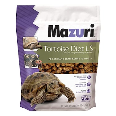 Mazuri Low Starch Tortoise Diet for African SpurredSulcata Desert Egyptian Galapagos Gopher Greek Leopard Pancake Radiated or YellowFooted Tortoise 12 oz